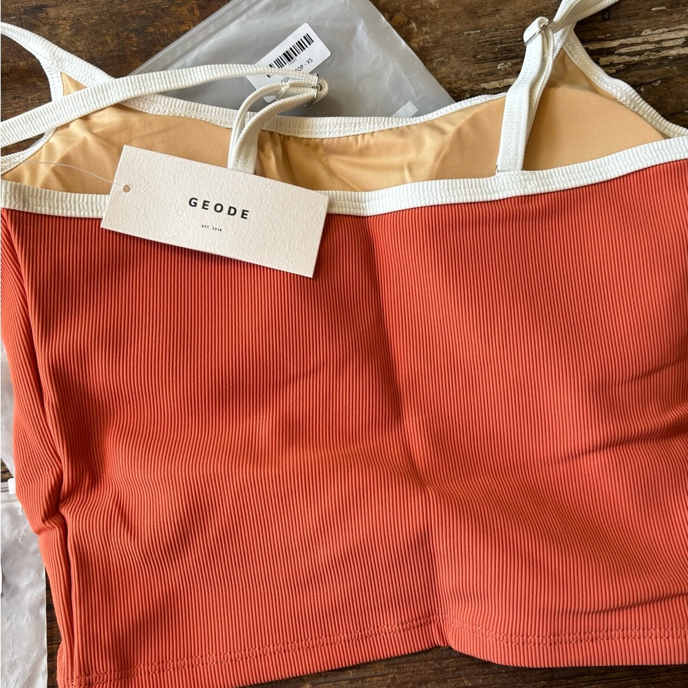Geodehigh waisted rib short swim set - Picture 8 of 11